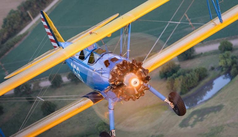 Aerobatic Flight in a Biplane Near Washington Aerobatic Flight in a Biplane Near Washington