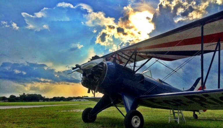 Introductory biplane flight in Cocoa Beach, Florida - vue 1