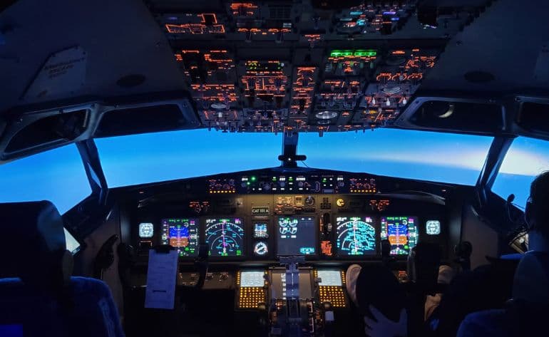 Boeing 737 flight simulator in Chicago - vue 4