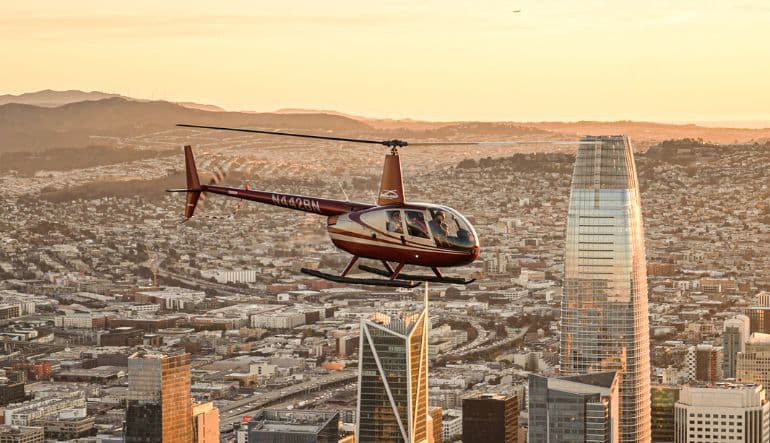 Private helicopter flight in San Francisco Private helicopter flight in San Francisco