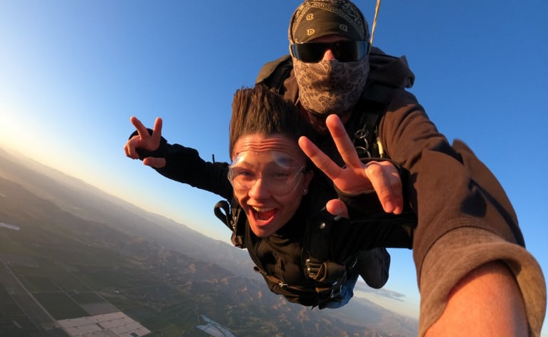 Tandem skydiving near Los Angeles - vue 1