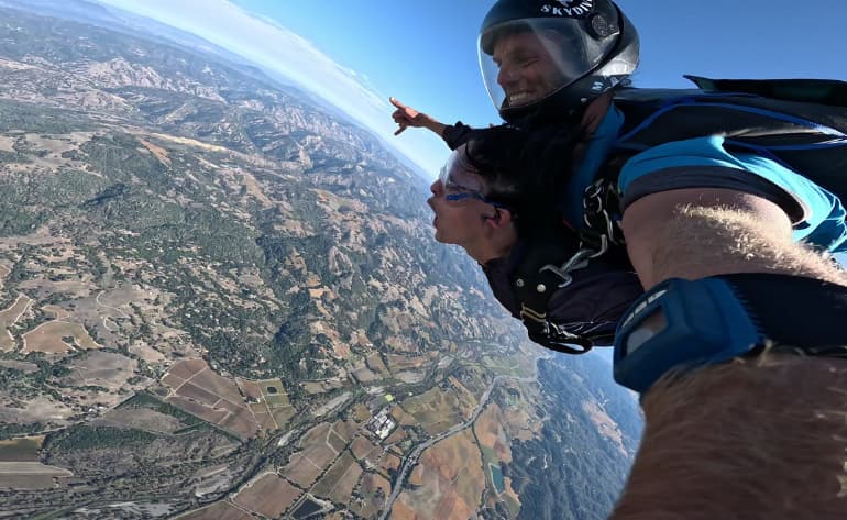 Tandem skydiving near San Francisco - vue 2