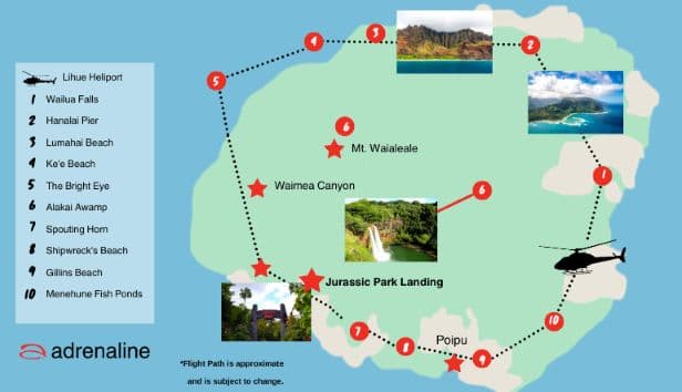 Kauai helicopter tour - Jurassic Park-style landing scenery - vue 3