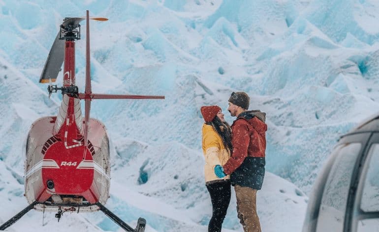 Helicopter flight near Anchorage with glacier landing - vue 4