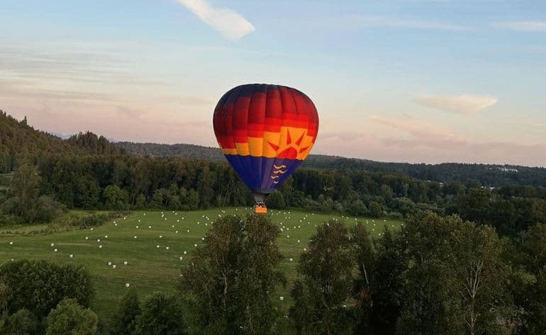 Sunrise hot air balloon ride in Seattle - vue 3