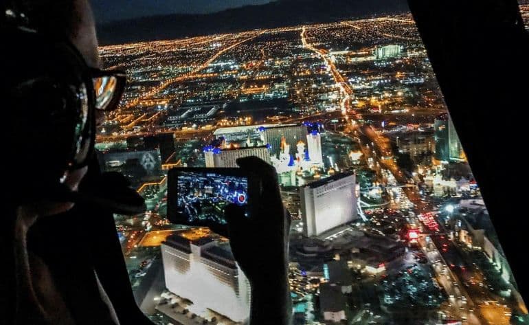 Private night helicopter tour over Las Vegas Private night helicopter tour over Las Vegas