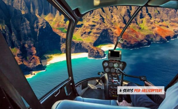 Kauai helicopter tour - Jurassic Park-style landing scenery Kauai helicopter tour - Jurassic Park-style landing scenery