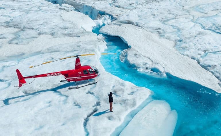 Helicopter flight near Anchorage with glacier landing - vue 1
