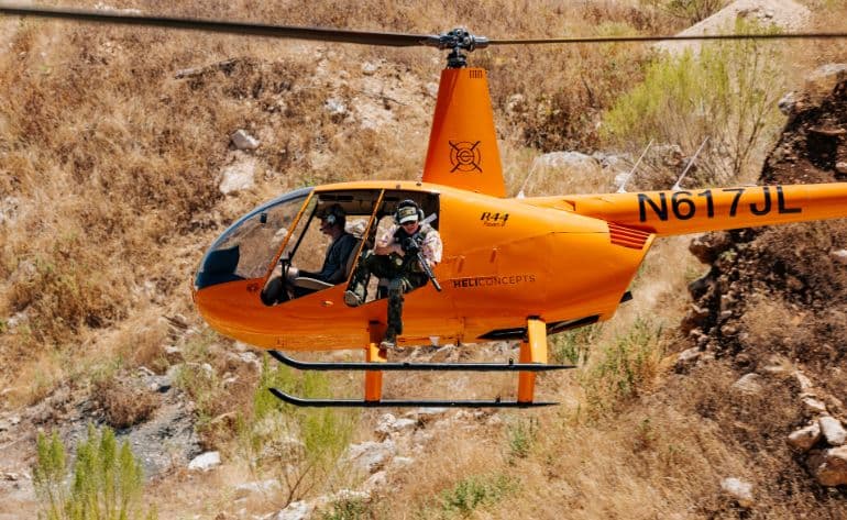 Tactical Helicopter Flight near Austin with Ground Target Shooting - vue 2