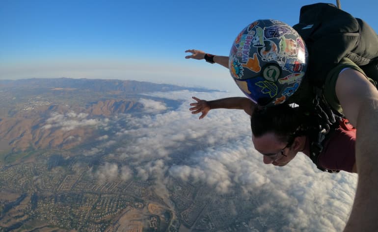 Tandem skydiving near Los Angeles - vue 2