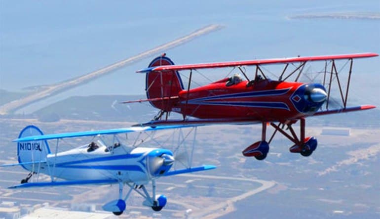 Introductory biplane flight in San Diego, California - vue 2