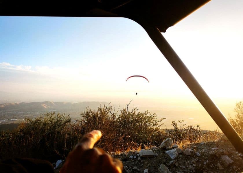 Tandem paragliding flight in San Bernardino, California - vue 2