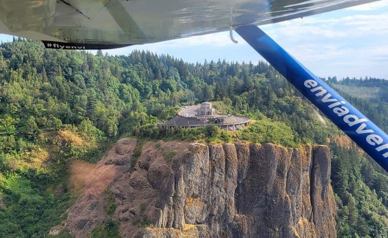 Introductory airplane flight in Portland over the Columbia River - vue 3